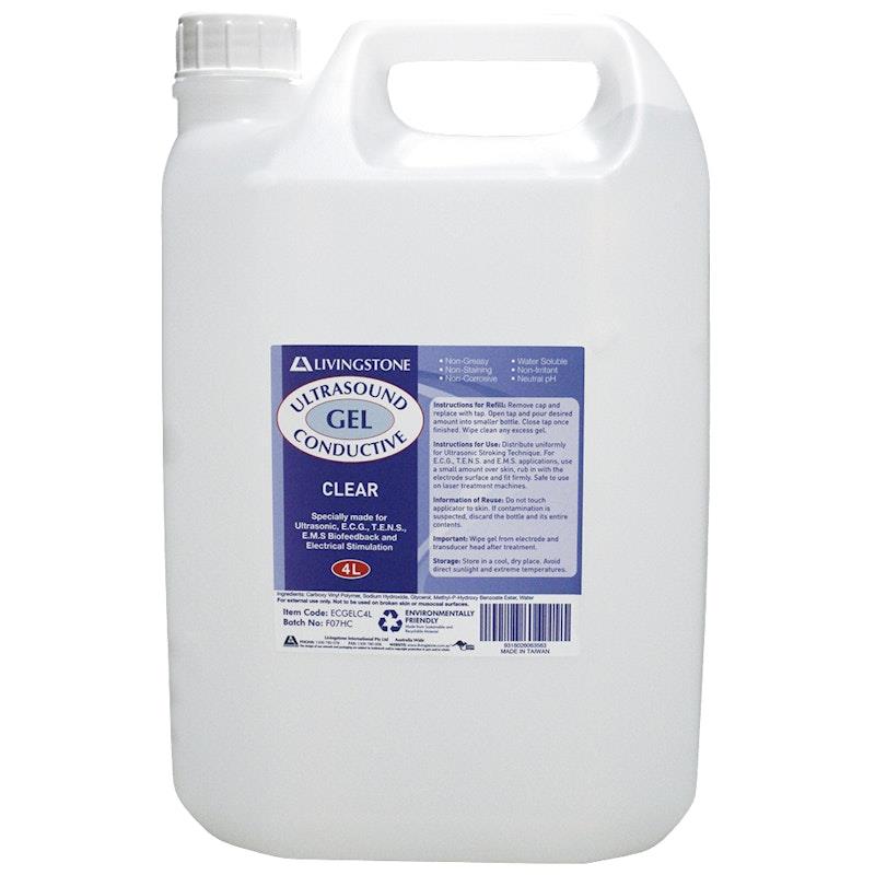 Conductive Lubricant Clear Gel (Livingstone) - 4L About Face Online Conductive Lubricant Clear Gel (Livingstone) - 4L About Face Online