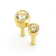 Load image into Gallery viewer, Earring (Clear Crystal - Silver or Gold) - 12 pairs/pk