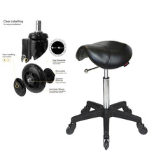 Load image into Gallery viewer, Saddle Black by Joiken (No Back, Black Base, Click 'n Clean Castor)