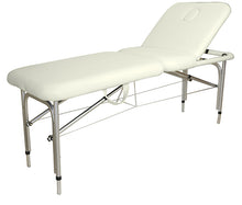 Load image into Gallery viewer, Beauty Bed Lightweight Aluminium Portable (Adjustable Legs) - White
