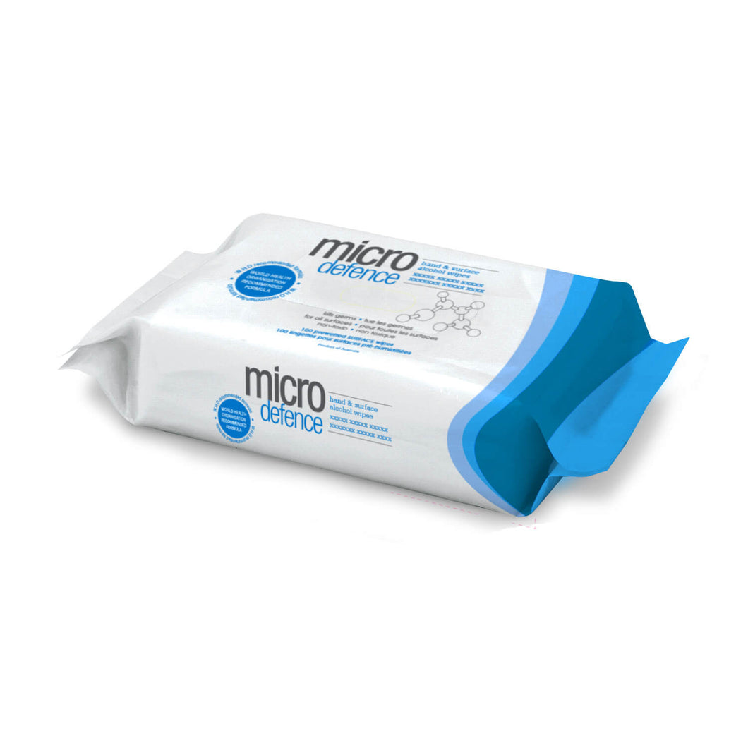 Caron Micro Defence Alcohol Wipes - 100pk