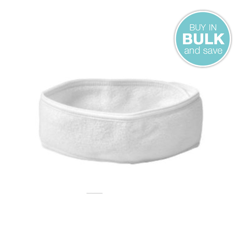 Headband with Velcro (White)