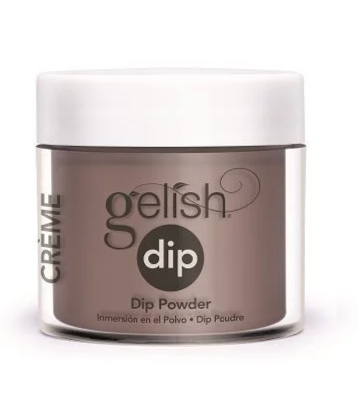 Gelish Dip French Powder Latte Please (CHOCOLATE GREY CREME) - 23g
