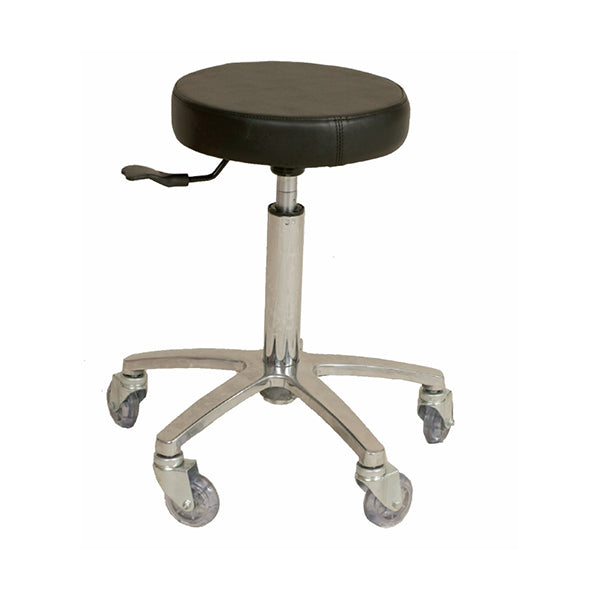 Stool Black by Joiken (Black NO Back, Chrome Base, Big Castor Wheel)