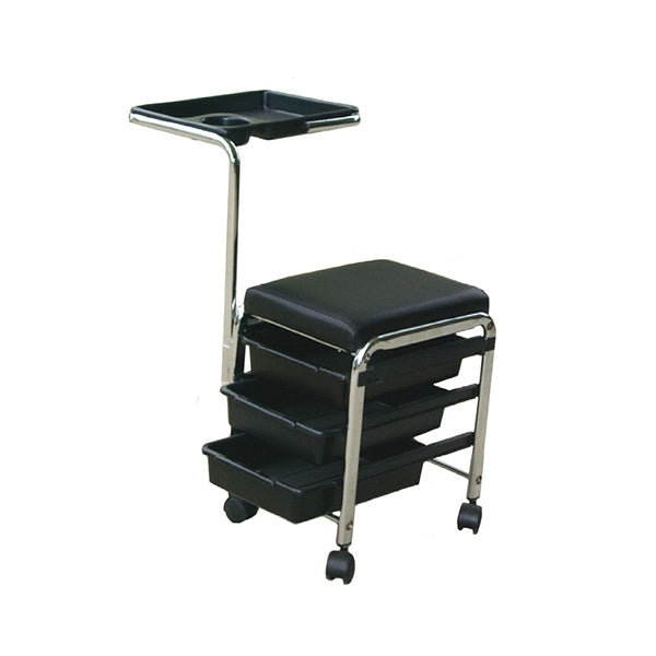 Stool for Manicure with Tray (Black)