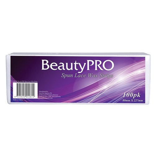 Waxing Roll: Beauty Pro Spun Lace Wax Strips Precuts - 100 precuts/pk