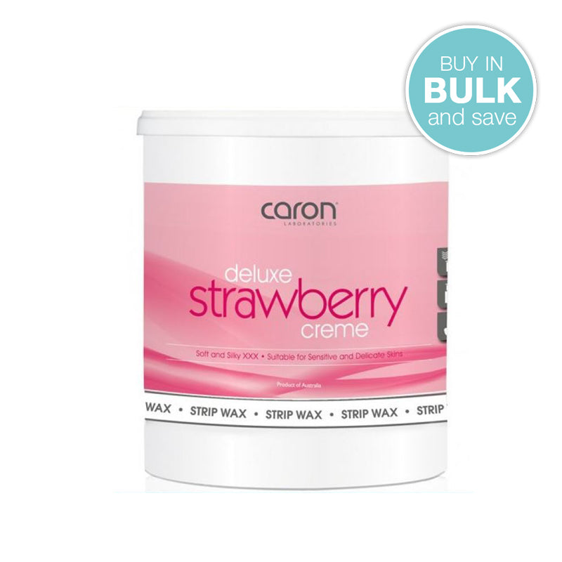 Caron Strip Wax (Deluxe Strawberry Creme) Microwaveable – 800ml
