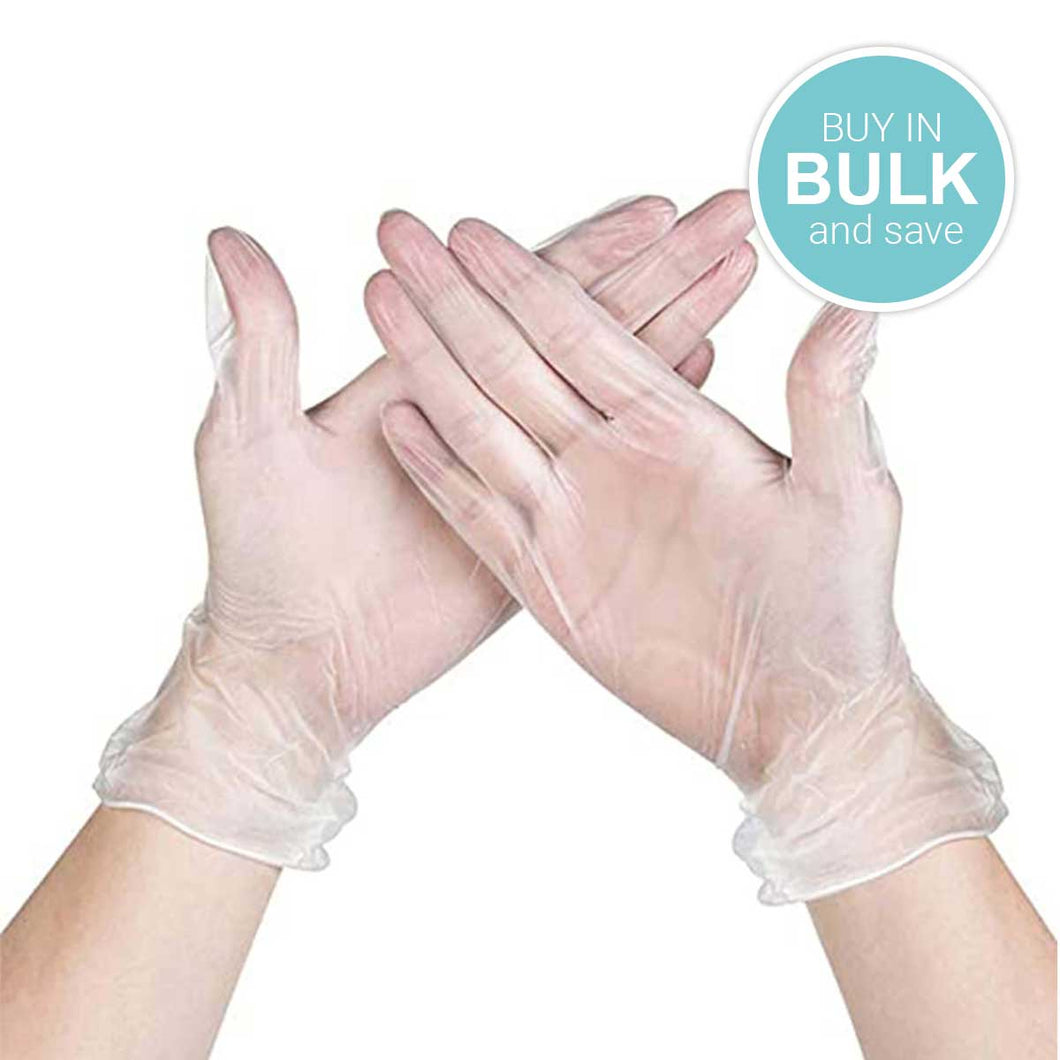 Plastic Vinyl Gloves Gloves Clear Vinyl Powder Free (M) 100/box