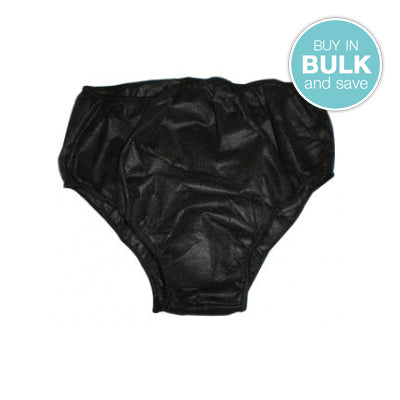 Disposable Undergarment: Women's Brief (Black) - 25/pk